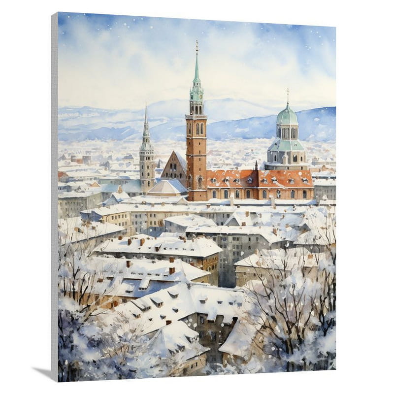 Munich in Winter - Canvas Print