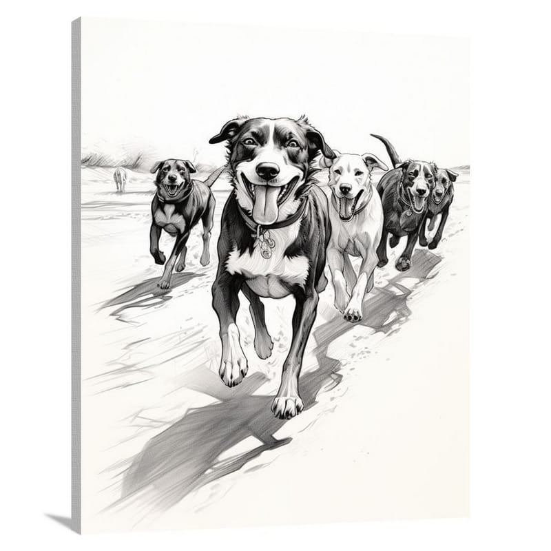 Mutt's Beach Symphony - Canvas Print