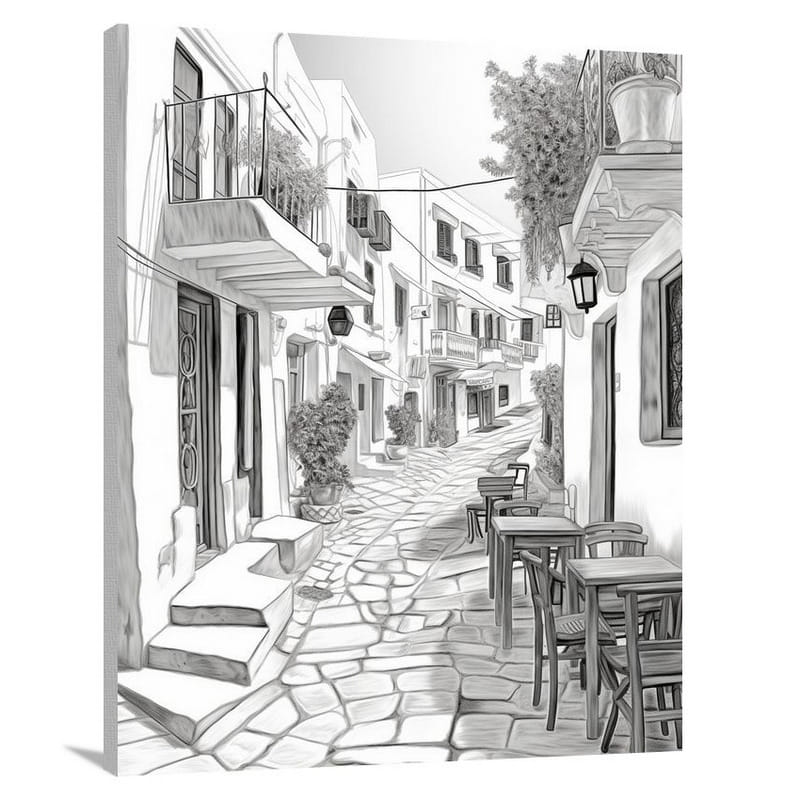 Mykonos Streets - Canvas Print