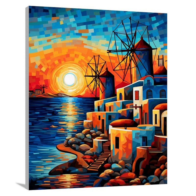 Mykonos Twilight - Canvas Print