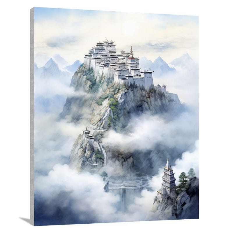 Mystic Citadel of Tibet - Canvas Print