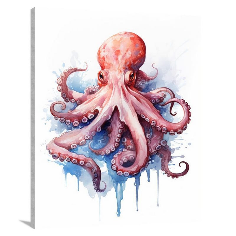 Mystic Depths: Octopus Enigma - Canvas Print