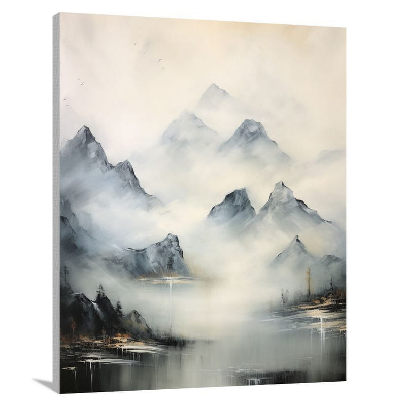 Mystic Fog: A Majestic Embrace - Canvas Print