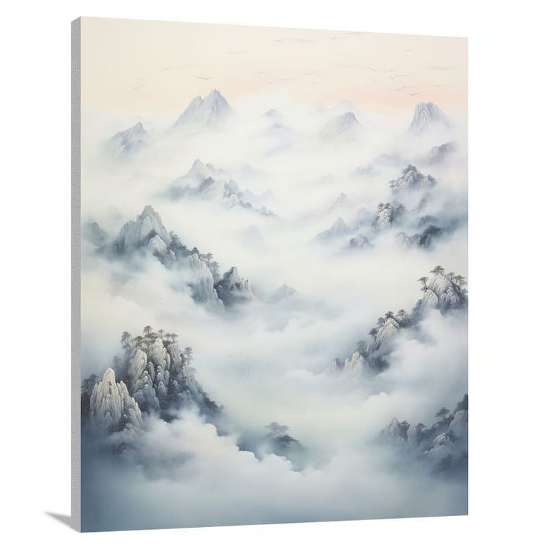 Mystic Fog: A Majestic Embrace - Contemporary Art - Canvas Print
