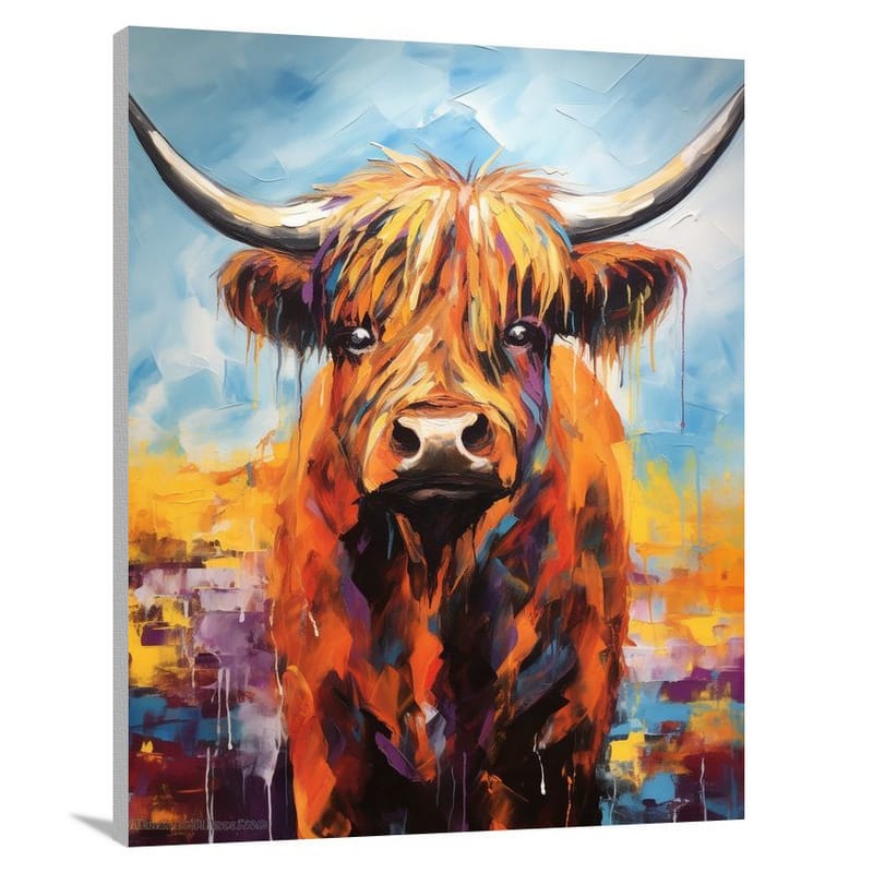 Mystic Highland Cow - Canvas Print
