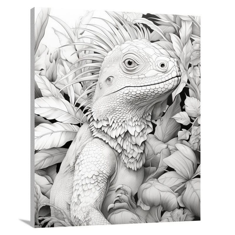 Mystical Iguana: Wildlife's Dream - Canvas Print