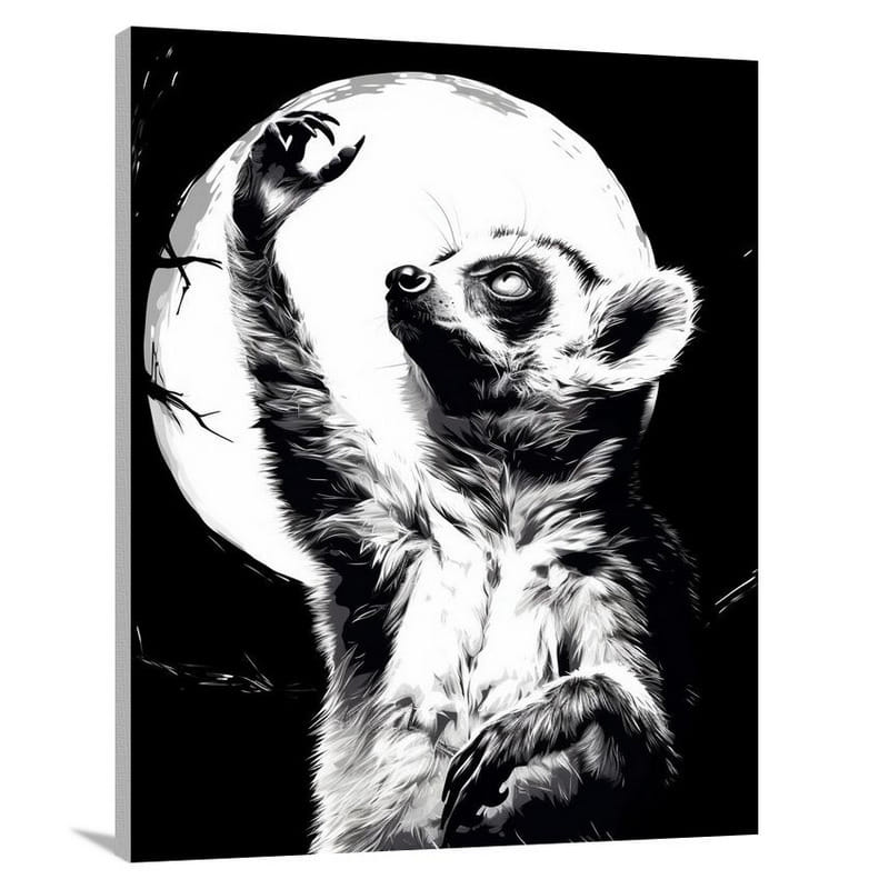 Mystical Lemur Dance - Canvas Print