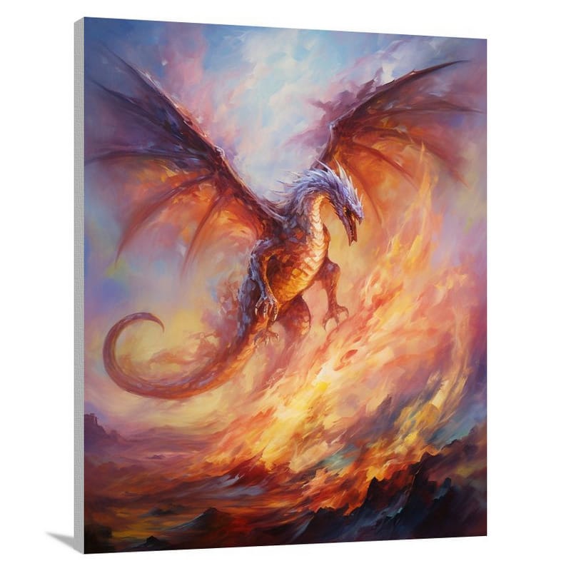Mythical Creature: Dragon's Flight - Canvas Print