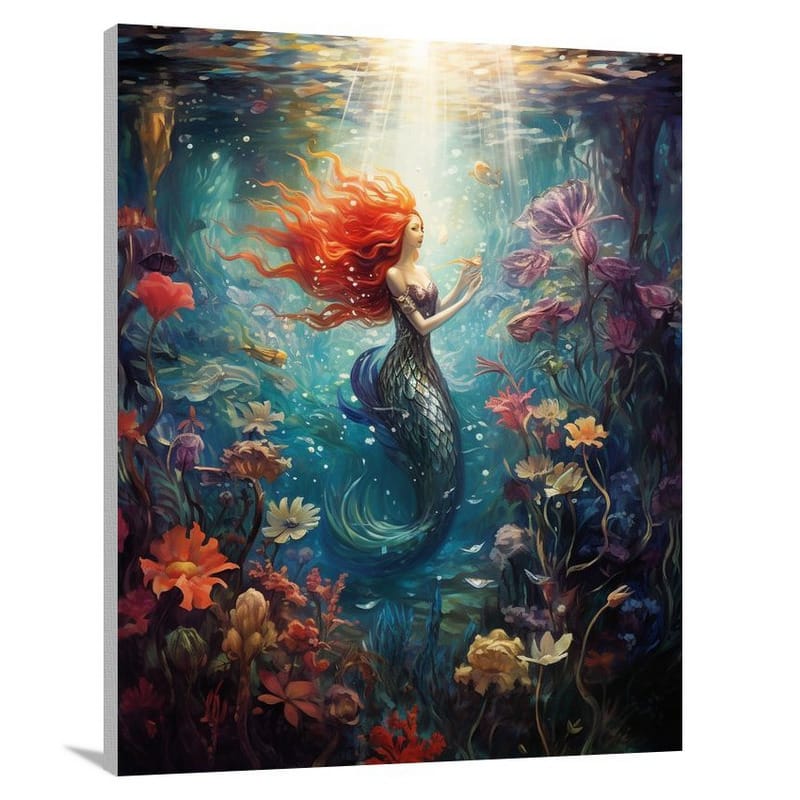 Mythical Creature: Enchanting Mermaid - Canvas Print