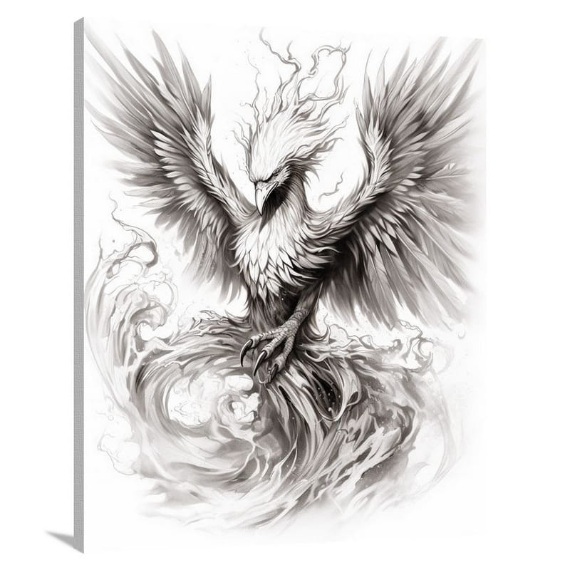 Mythical Creature: Phoenix Rising - Canvas Print