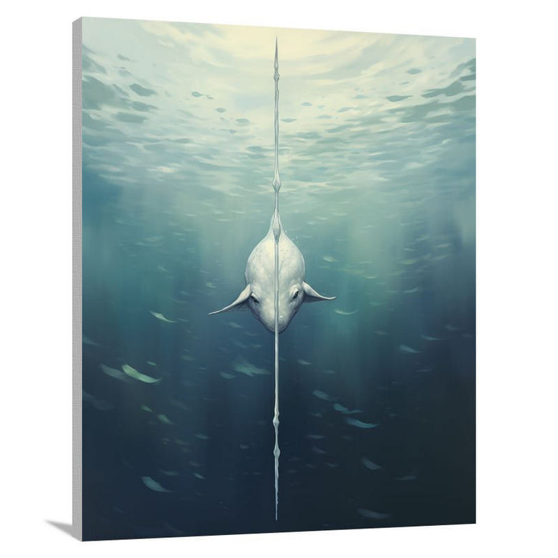 Narwhal's Serenade - Minimalist 2 - Canvas Print