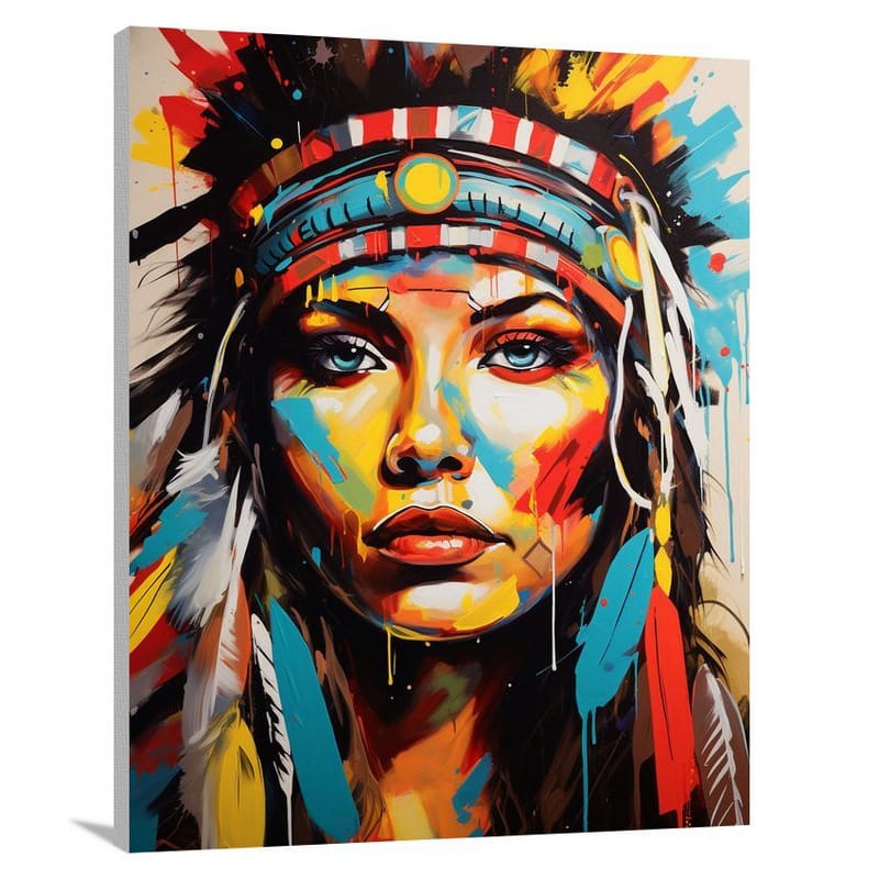 Native Echoes: A Global Fusion - Canvas Print