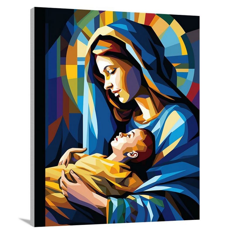 Nativity Scene: A Tender Bond - Pop Art - Canvas Print