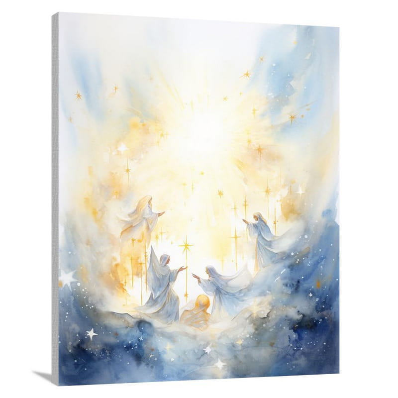 Nativity Scene: Ethereal Dance - Canvas Print