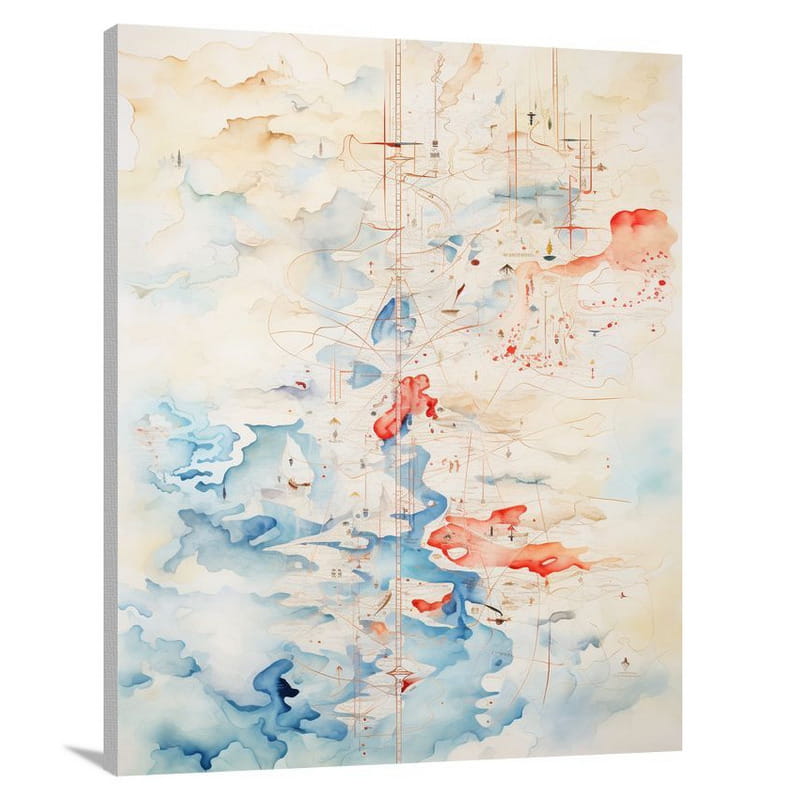Nautical Map: City Symphony - Canvas Print