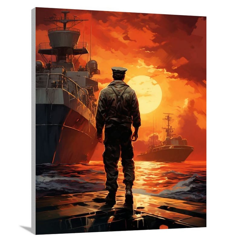 Navy Horizon - Canvas Print