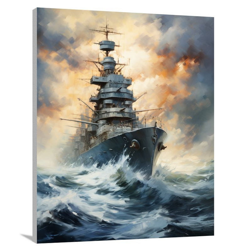 Navy's Valor - Impressionist - Canvas Print