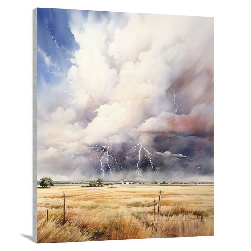 Nebraska's Electric Skies - Canvas Print