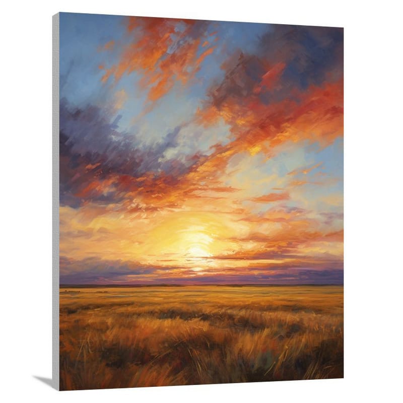 Nebraska's Golden Horizon - Canvas Print