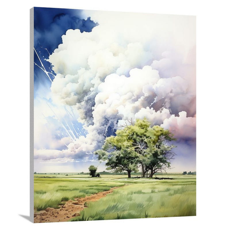 Nebraska's Thunderous Skies - Canvas Print