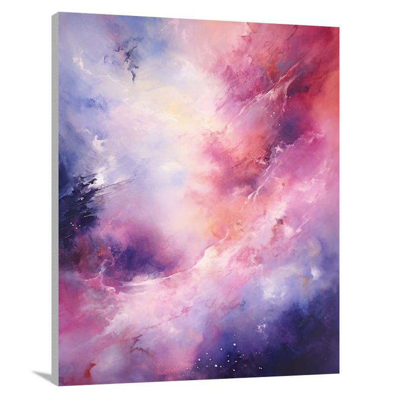 Nebula's Cosmic Euphoria - Minimalist - Canvas Print