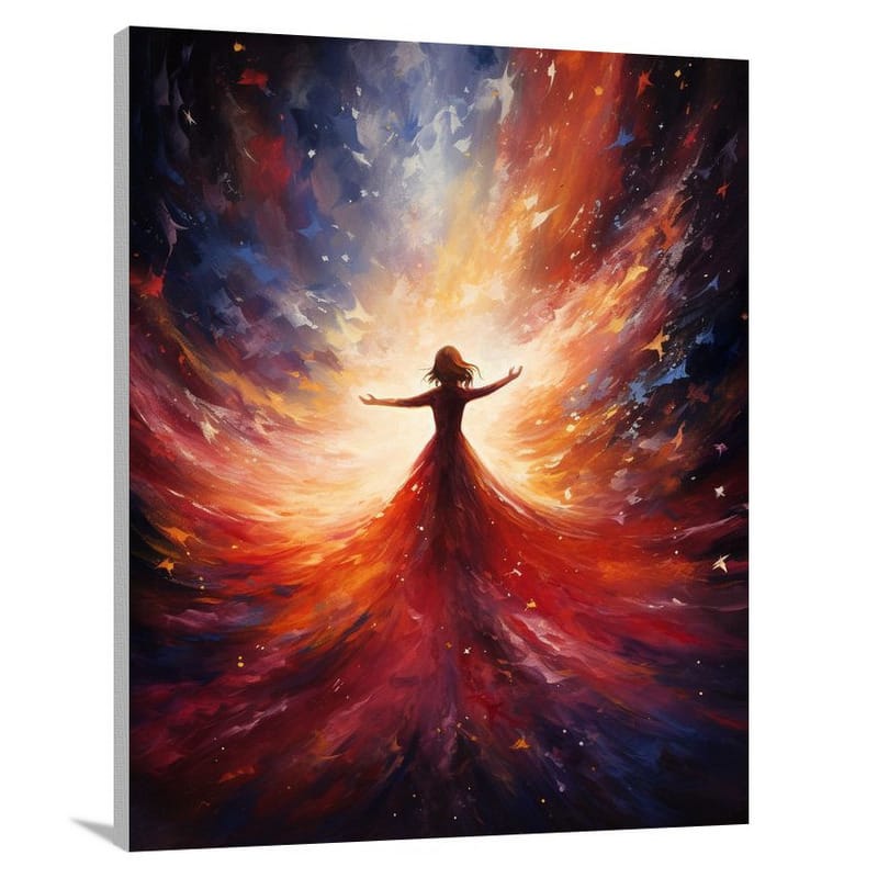 Nebula's Enchanting Dance - Impressionist - Canvas Print