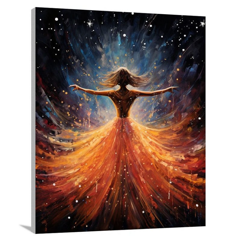 Nebula's Stellar Choreography - Canvas Print