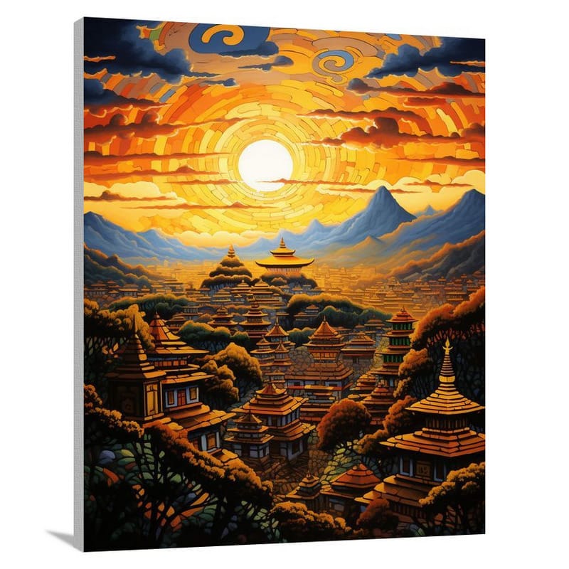Nepal's Mystical Dawn - Canvas Print