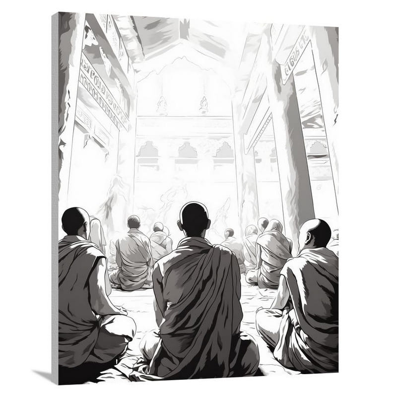 Nepal's Serene Chants - Canvas Print