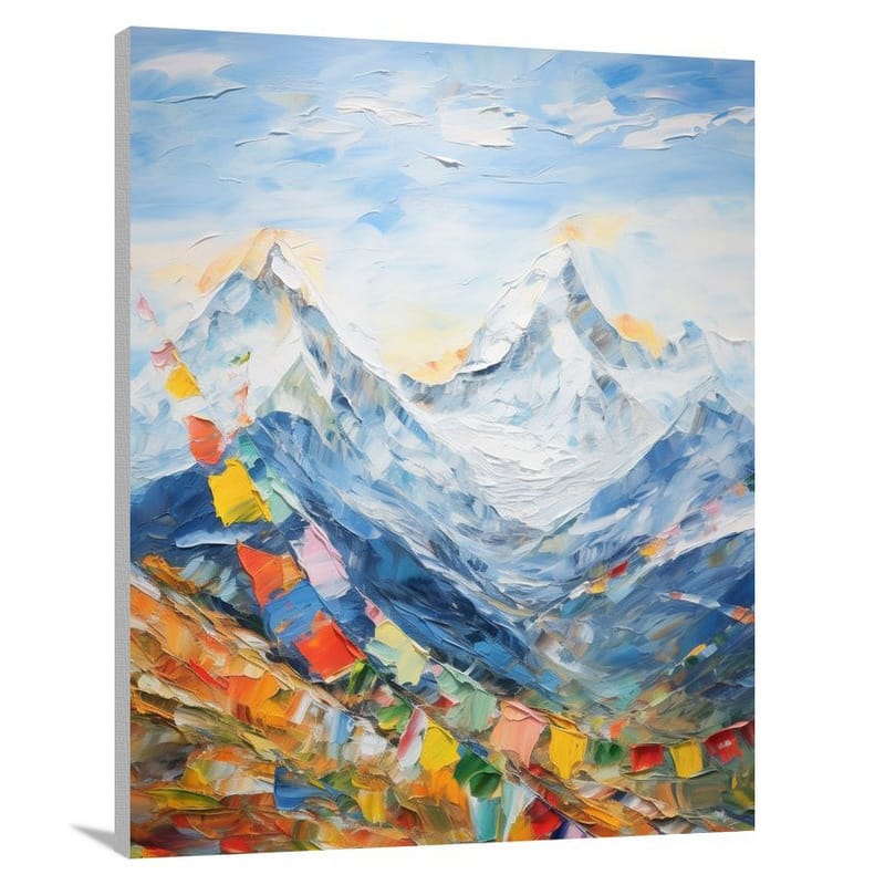 Nepal's Serene Majesty - Impressionist - Canvas Print