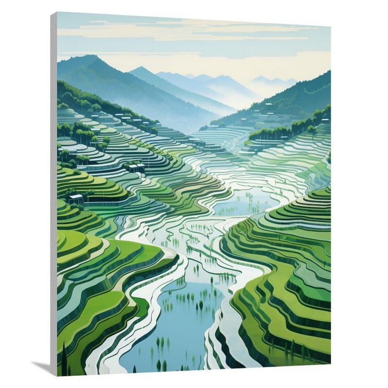 Nepal's Serene Reflections - Canvas Print
