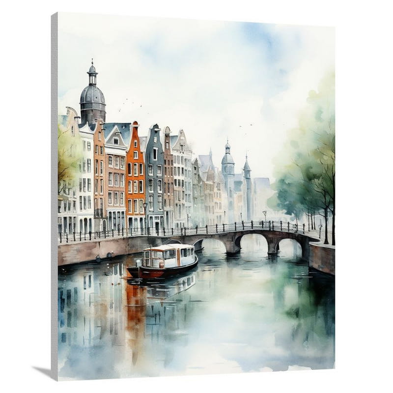 Netherlands Reflections - Watercolor - Canvas Print