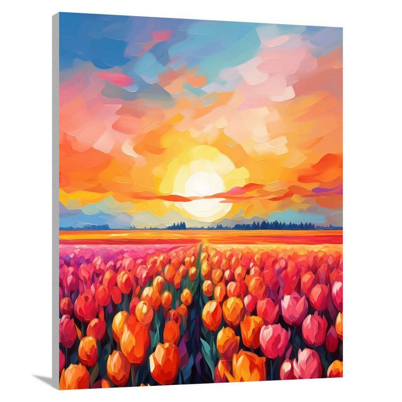 Netherlands' Tulip Symphony - Canvas Print
