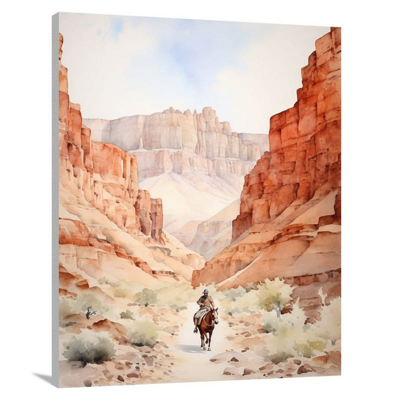 Nevada's Wild Ride - Watercolor - Canvas Print