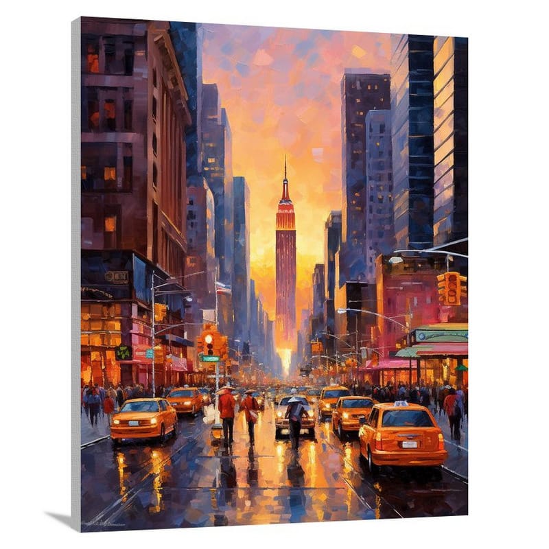 New York City Sunset - Canvas Print