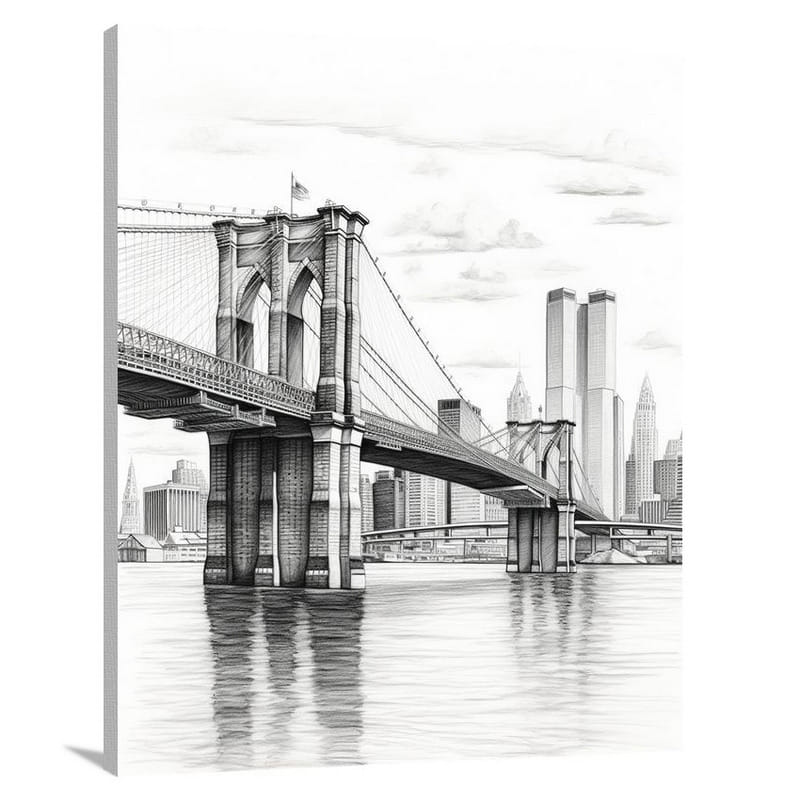 New York City Symphony - Black And White - Canvas Print