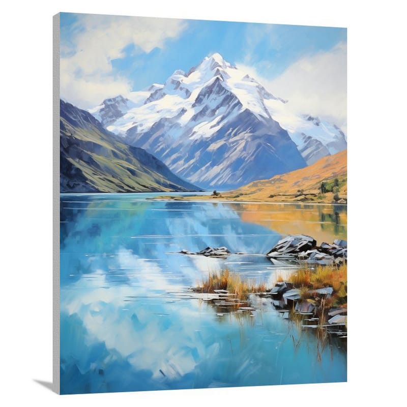 New Zealand's Serene Reflections - Canvas Print