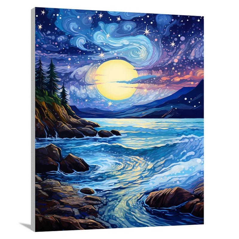 Night Sky Serenity - Pop Art - Canvas Print