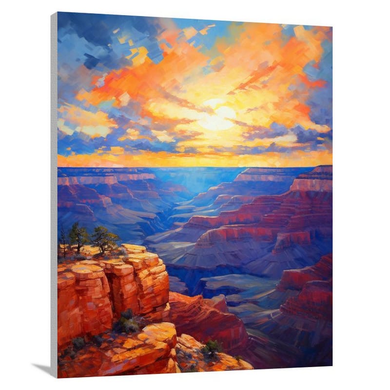 North America's Vibrant Sunset - Canvas Print