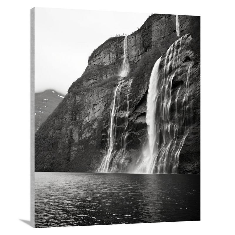 Norway - Black and White - Black And White - Canvas Print
