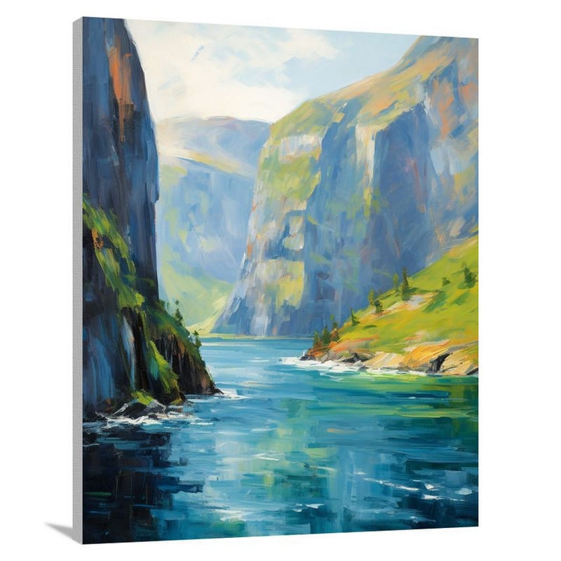 Norwegian Fjords: Majestic Beauty - Impressionist - Canvas Print