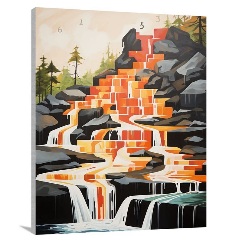 Number Cascade: Education's Beauty - Canvas Print