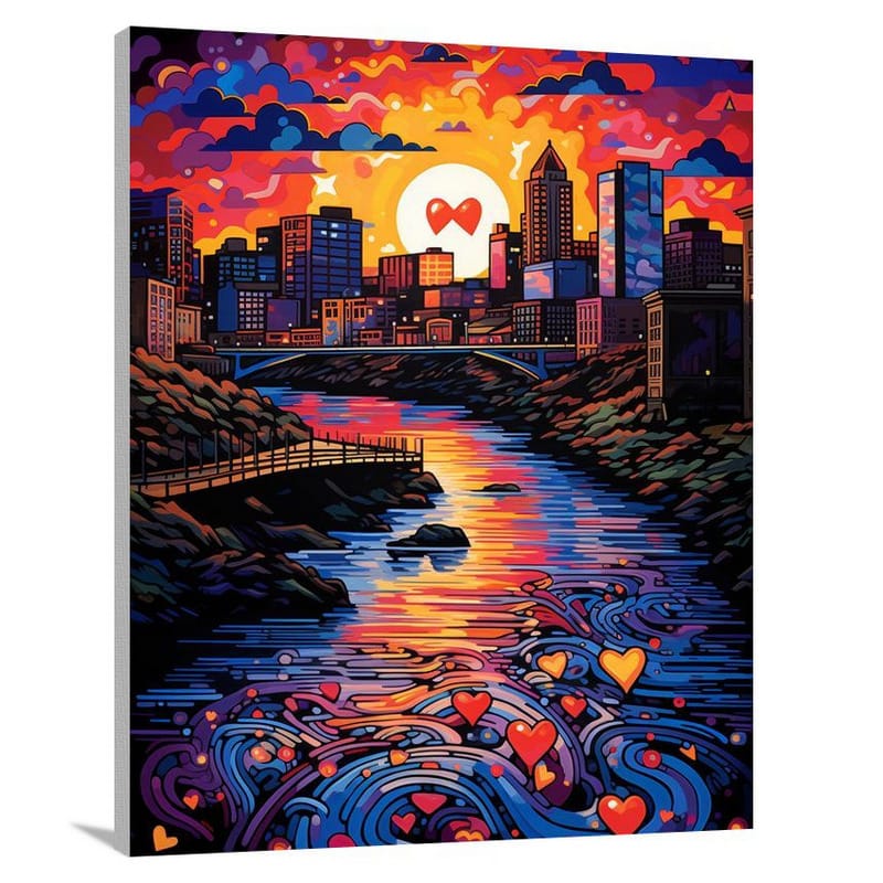 Ohio River: Vibrant Flow of North America - Canvas Print
