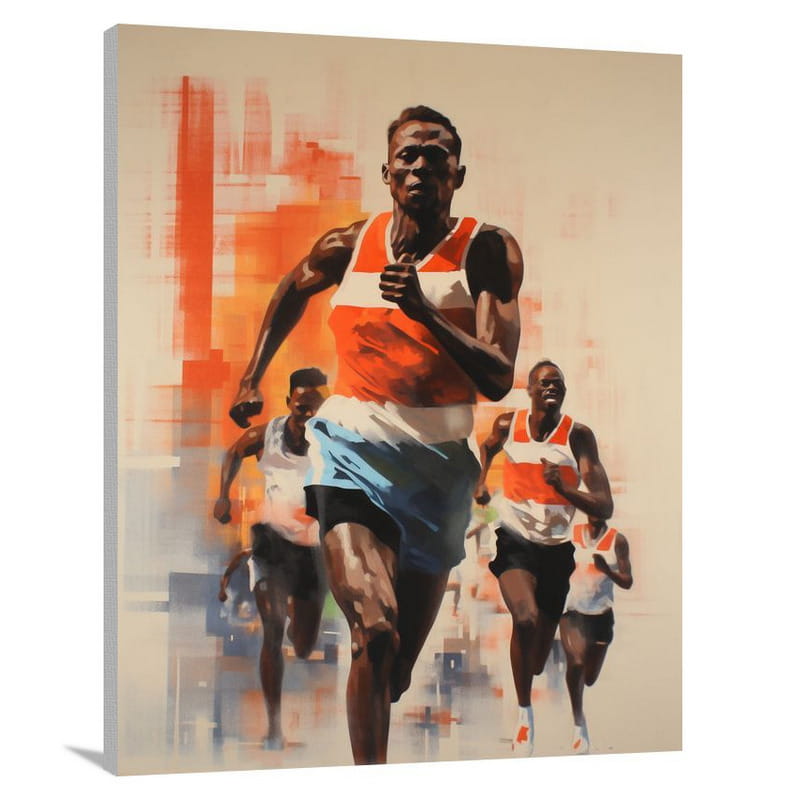 Olympic Sprint: The Pursuit of Glory - Canvas Print
