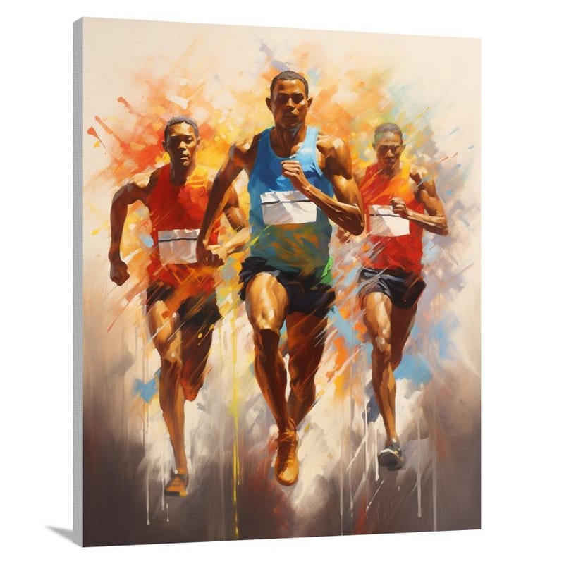 Olympic Sprint: The Pursuit of Glory - Contemporary Art - Canvas Print