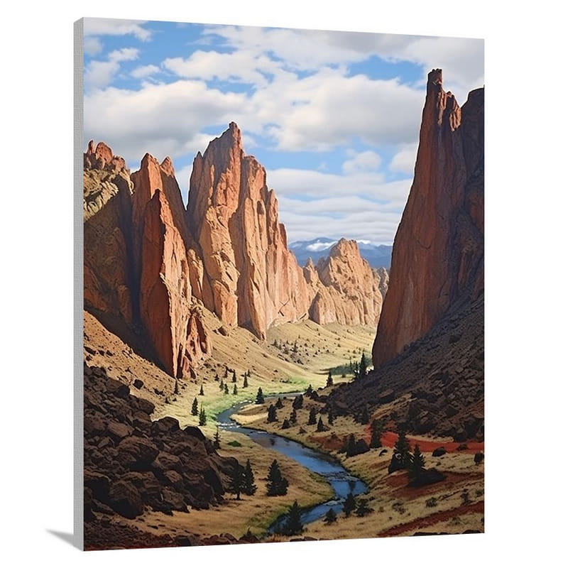 Oregon's Majestic Flow - Canvas Print