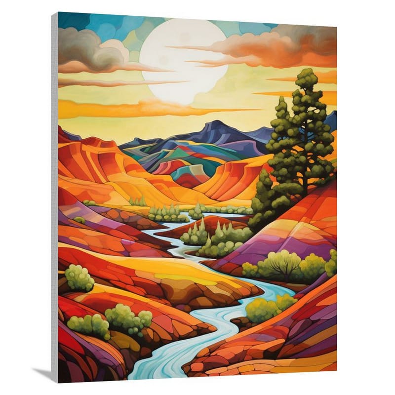 Oregon's Vibrant Whispers - Pop Art - Canvas Print