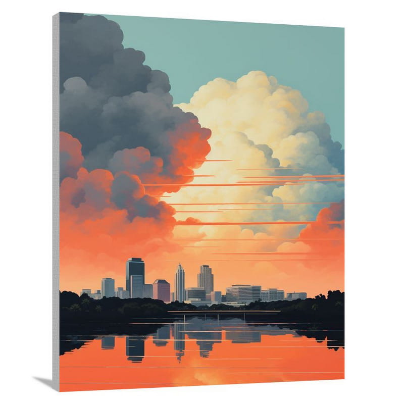 Orlando's Enigmatic Storm - Minimalist - Canvas Print