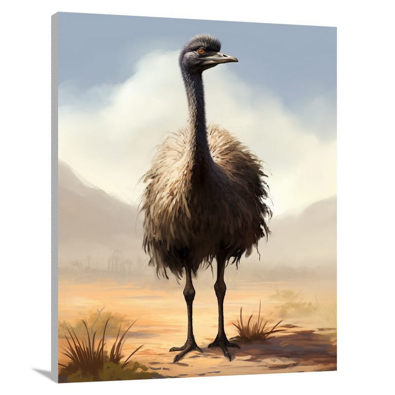 Ostrich's Whispers - Minimalist - Canvas Print