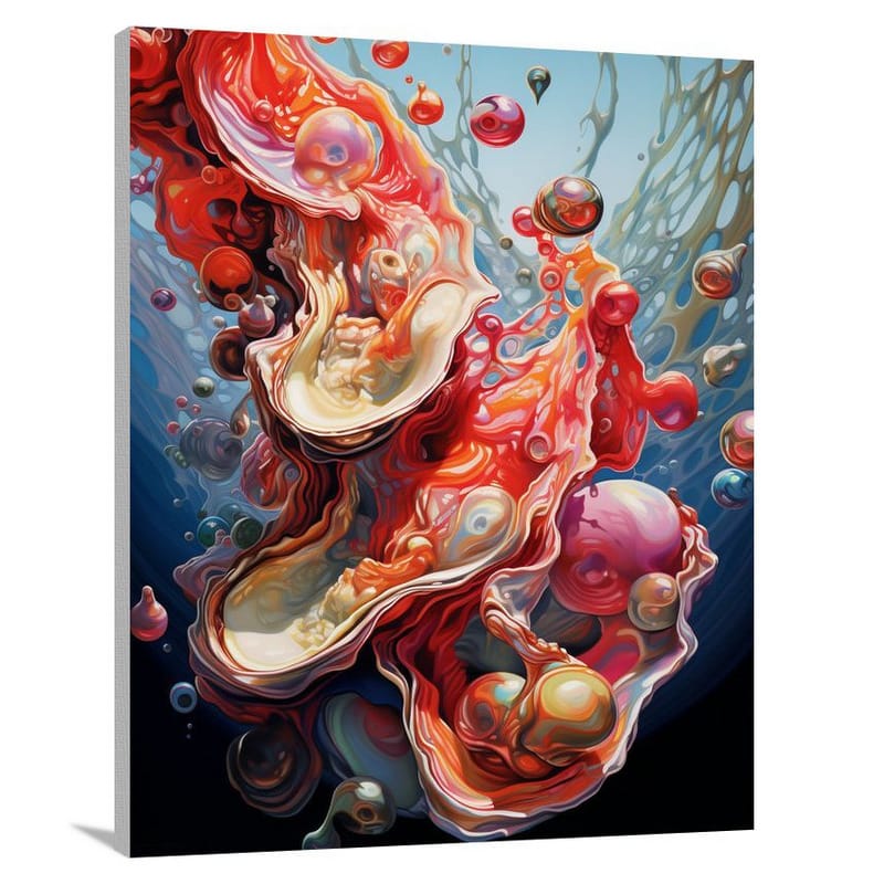Oyster's Aquatic Symphony - Canvas Print